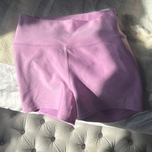Alo high waisted airlift shorts in pink lavender